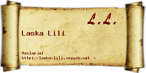 Laska Lili névjegykártya
